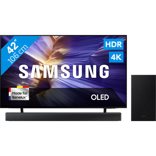 Samsung 42" OLED S90F (2025) + Samsung HW-B66CF Zwart (televisie)