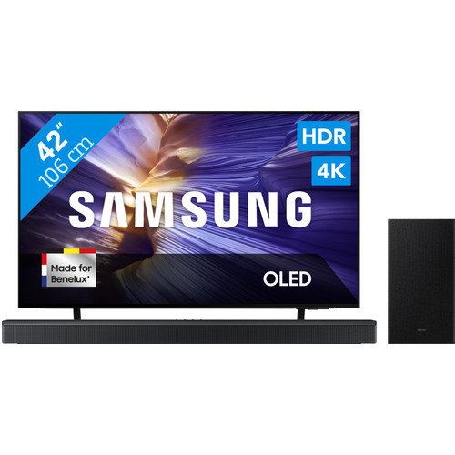 Samsung 42" OLED S90F (2025) + Samsung HW-B750F Zwart (televisie)