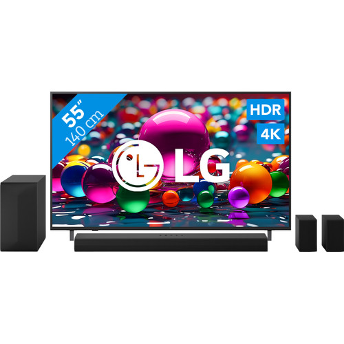 LG 55" 4K Smart UA75 + LG DS60TR (televisie)