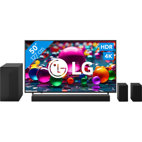 LG 50" 4K Smart UA75 + LG DS60TR (televisie)