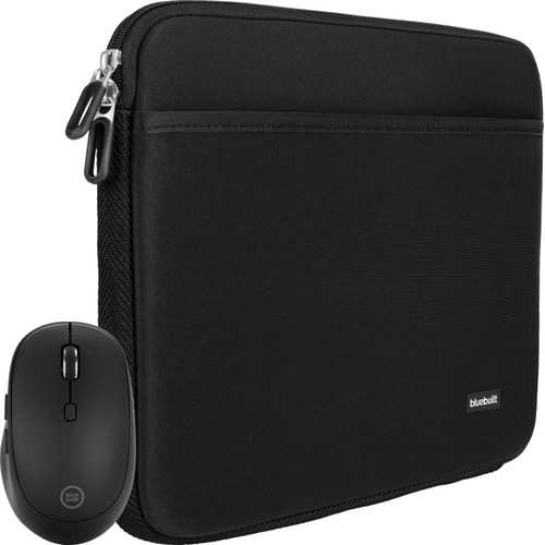 BlueBuilt Laptophoes 36 cm 15 inch S Zwart + Tradendum Draadloze Muis (laptop sleeve)