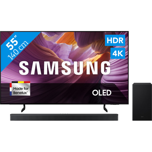 Samsung 55" OLED S85F 4K (2025) + Samsung HW-B750F (2025) (televisie)