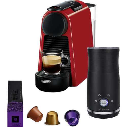 De'Longhi Nespresso Essenza Mini EN85.R + Pierre Melkopschuimer (cup- en padmachine)