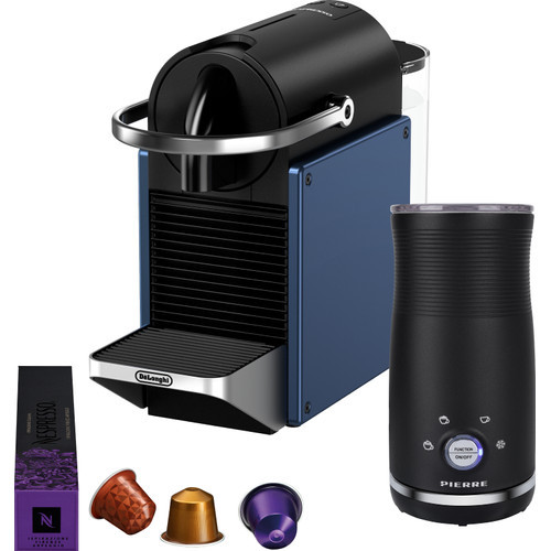 De'Longhi Nespresso Pixie EN127.BL + Pierre Melkopschuimer (cup- en padmachine)