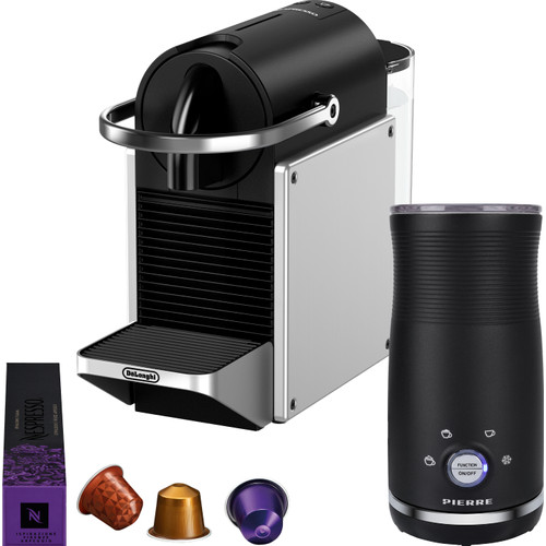 De'Longhi Nespresso Pixie EN127.S + Pierre Melkopschuimer (cup- en padmachine)