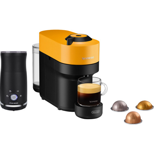 De'Longhi Nespresso Vertuo Pop ENV90.Y + Pierre Melkopschuimer (cup- en padmachine)