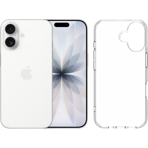 Apple iPhone 17 512GB Wit + BlueBuilt Protective Back Cover Transparant (mobiele telefoon)