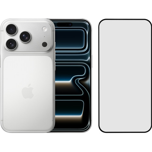 Apple iPhone 17 Pro 1TB Zilver + BlueBuilt Screenprotector Glas (mobiele telefoon)