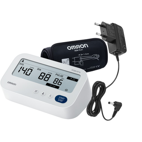 Omron X3 Comfort AFib + AC Adapter (bloeddrukmeter)