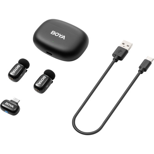 Boya Mini 2 Zwart voor Usb C (cameramicrofoon)