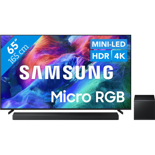 Samsung Micro RGB 65" R85H (2026) + Samsung HW-QS700F (2025) (televisie)