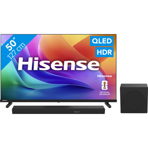 Hisense QLED 50" A59S (2026) + Hisense HS3100 (televisie)