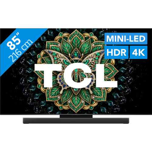 TCL QD Mini-led 85" C69K Pro (2026) + TCL Q75K (televisie)