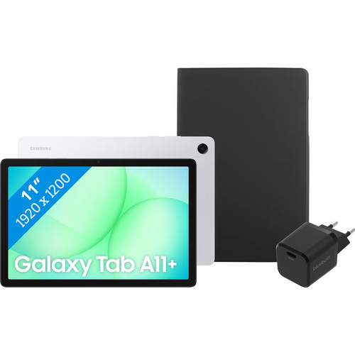 Samsung Galaxy Tab A11 Plus 11 inch 256GB Wifi Zilver + Basis accessoirepakket (tablet)