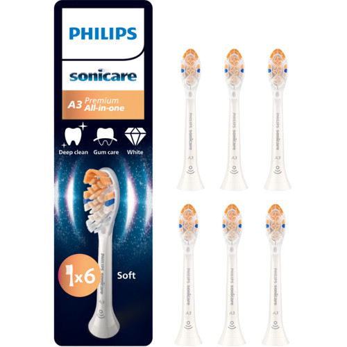 Philips Sonicare Premium All-in-One Wit (6 stuks) (opzetborstel voor elektrische tandenborstels)