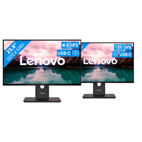 Lenovo ThinkVision T24D-40 + Lenovo ThinkVision T24-40 (monitor)