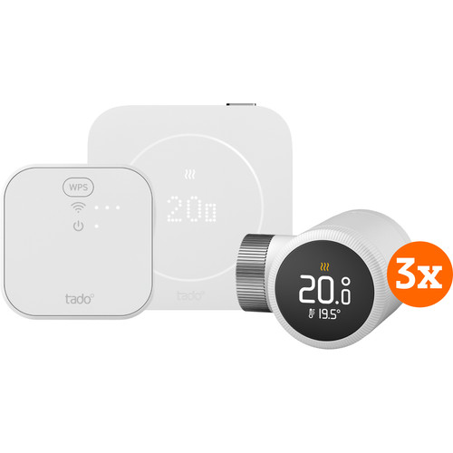 tado Bedrade Slimme Thermostaat X Multi Room Startpakket 2e Generatie (3 Radiatorknoppen)