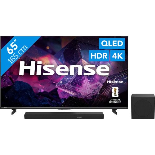 Hisense QLED 65" E79S PRO (2026) + Hisense HS3100 (televisie)