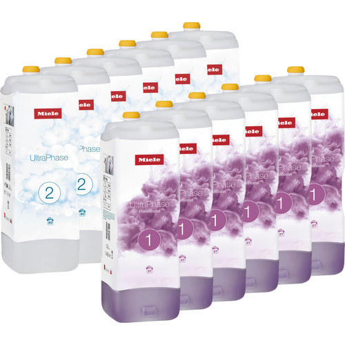 Miele Set UltraPhase 1 & 2 FloralBoost (12 flacons) - jaarpakket (wasmiddel)