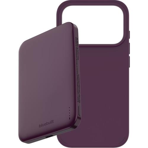 BlueBuilt MagSafe Hoesje iPhone 18/17 Pro Paars + Powerbank 5.000 mAh Paars (telefoonhoesje)