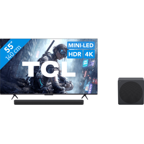 TCL QD Mini-led 55" T8D (2026) + TCL A65K (televisie)
