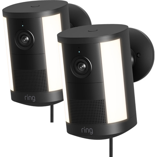 Ring Spotlight Camera 2e Generatie Stekker Zwart Duo Pack (IP-camera)