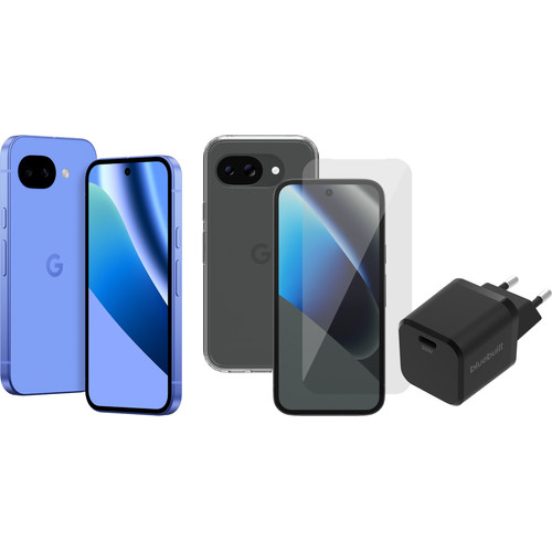 Google Pixel 10a 256GB Blauw 5G + Compleet Accessoirepakket (mobiele telefoon)