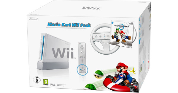 ingesteld barrière trainer Nintendo Wii White Mario Kart Pack - Coolblue - Voor 23.59u, morgen in huis