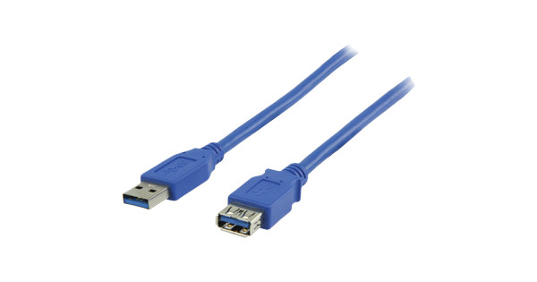 Valueline USB Verlengkabel 3m blauw - Coolblue - Voor 23.59u, morgen in huis