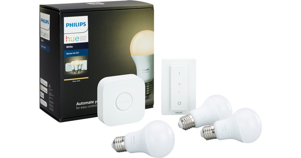 Philips HUE Starter Pack White with Dimmer switch - Coolblue - Before  23:59, delivered tomorrow