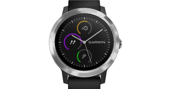 Black stainless steel garmin vivoactive sale 3