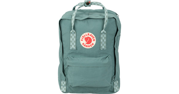 fjallraven kanken frost green chess pattern