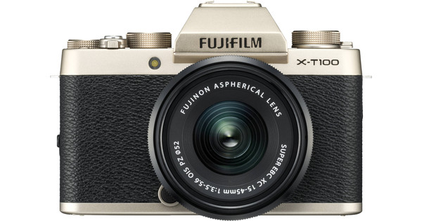 Fujifilm X T100 Gold Xc 15 45mm Ois Pz Coolblue Before 23 59 Delivered Tomorrow