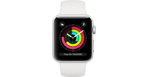 Apple Watch Series 3 42mm Silver Aluminium/Wit