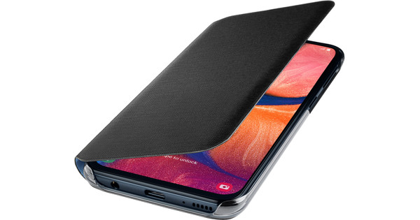 Virus abstract intern Samsung Galaxy A20e Wallet Book Case Zwart - Coolblue - Voor 23.59u, morgen  in huis