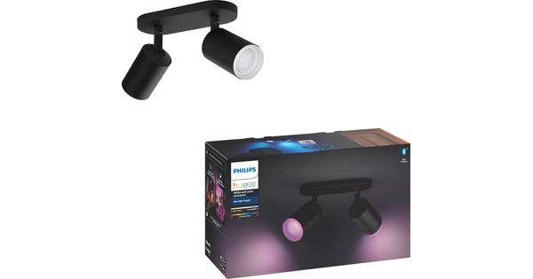 Philips Hue Fugato White & Colour 2 Spots Noir