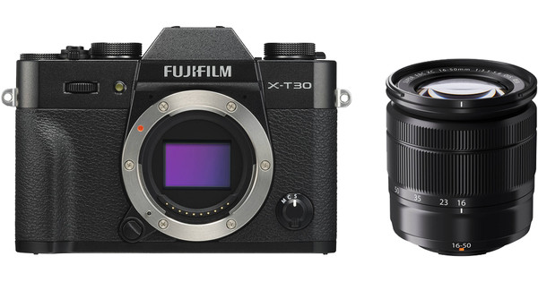 Fujifilm X-T30 Zwart + XC 16-50mm f/3.5-5.6 OIS II Zwart - Coolblue