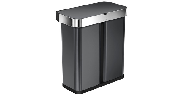 Simplehuman Liner Pocket Voice Control Recycler 24 + 34 Litres Noir