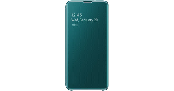 Vrouw Per ongeluk Electrificeren Samsung Galaxy S10 Clear View Cover Book Case Groen - Coolblue - Voor  23.59u, morgen in huis