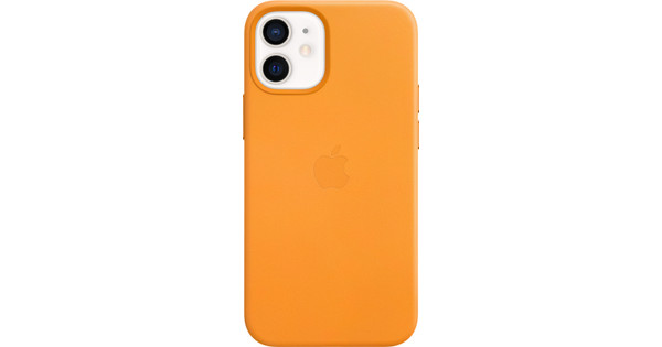 Apple iPhone 12 mini Back Cover met MagSafe Leer California Poppy