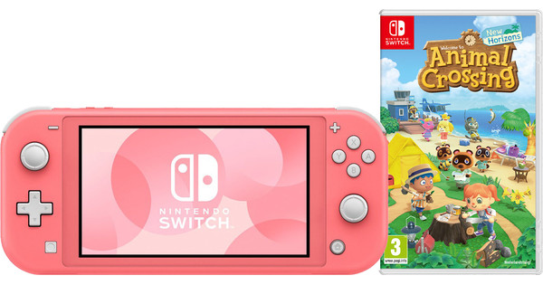 Pink nintendo deals switch animal crossing