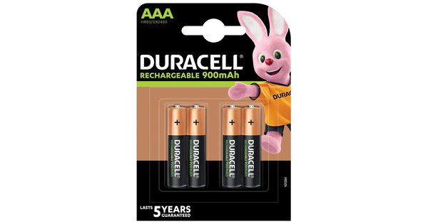 Twee graden zwaard kogel Duracell Recharge Ultra AAA-batterijen 4 stuks - Coolblue - Voor 23.59u,  morgen in huis