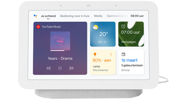 Google Nest Hub 2 Chalk - Coolblue - Before 23:59, delivered tomorrow