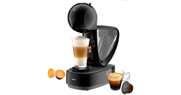 KRUPS DOLCE GUSTO INFINISSIMA - Machine à café manuelle 15 bars expresso et  autres boissons + 6 Capsules + 10€ en bon en cadeau (Noir)