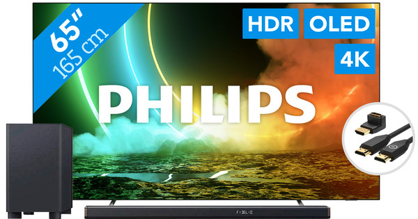 Philips 65OLED706 - Ambilight (2021) + Soundbar + Hdmi kabel