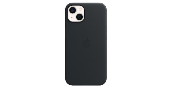 Apple iPhone 13 Back Cover met MagSafe Leer Middernacht