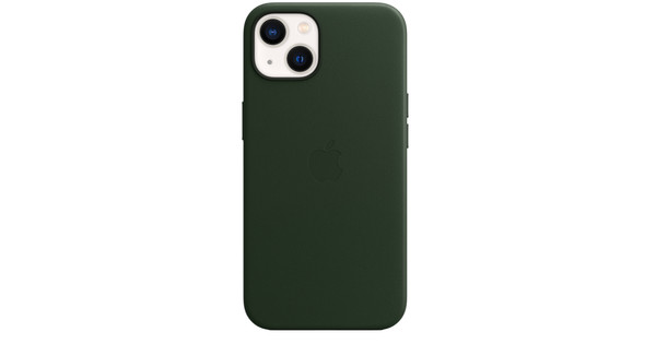 Apple iPhone 13 Back Cover met MagSafe Leer Sequoia-groen