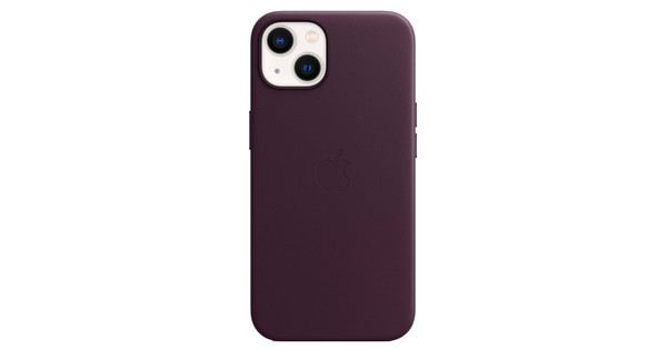 Apple iPhone 13 Back Cover met MagSafe Cuir Cerise Noire