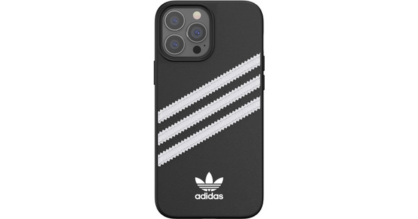 Adidas Apple Iphone 13 Pro Max Back Cover Leather White Black Coolblue Before 23 59 Delivered Tomorrow