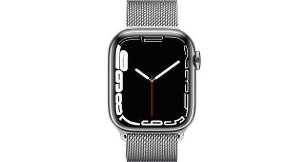 Apple Watch Series 7 4G 41mm Silver Stainless Steel Milanese Watch Strap